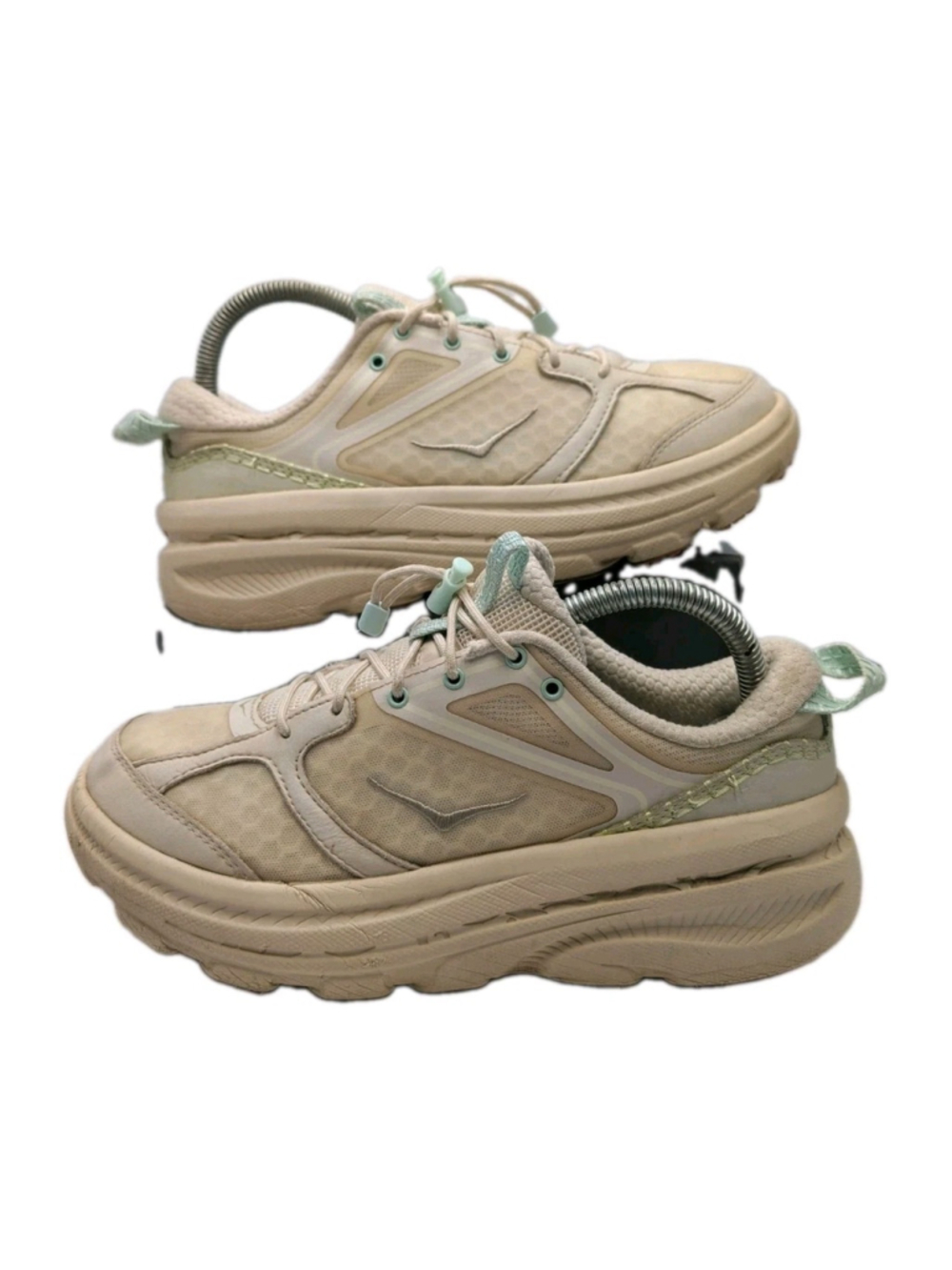 HOKA One One U Bondi Shoes Womens us8 Mens Us7 Oat Milk B3 Running Workout Gym
